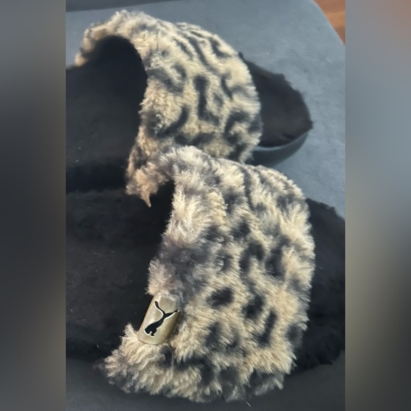 Size 8, Puna , leopard print, house slippers, rubber bottoms CHEAP & cool, comfy - Picture 3 of 7